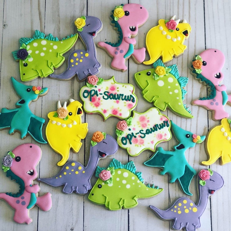 homemade dinosaur cookies
