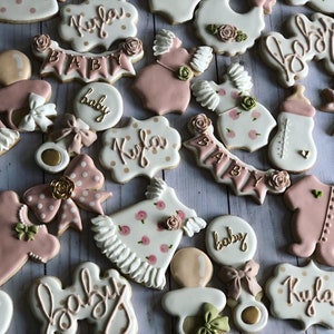 Baby shower set cookies