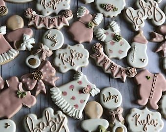 Baby shower set cookies