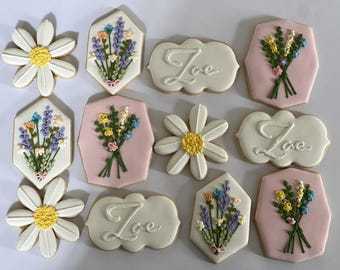 Vilda blommor tema set kakor
