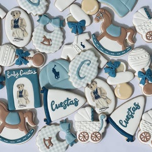 Bear Baby Shower Cloud set cookies