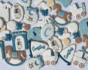 Ensemble de biscuits pour baby shower ours