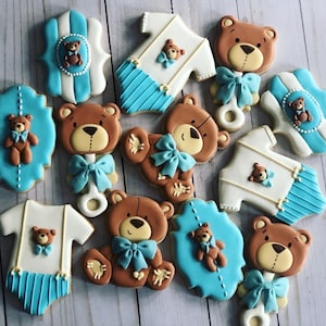 Bear Baby Shower Cloud set cookies