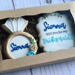 Bridesmaid Gift Box Cookies