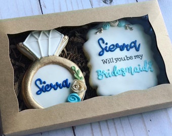 Bridesmaid Gift Box Cookies