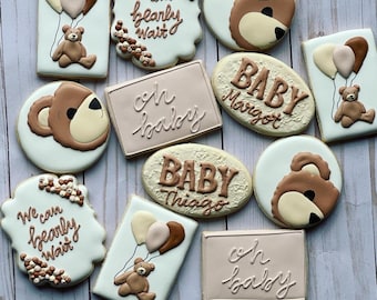 Ensemble de biscuits pour baby shower ours