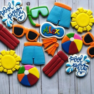 Pool-Party-Themenset Kekse