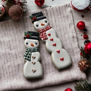Snowman cookies / Christmas cookies- 1 COOKIE ONLY