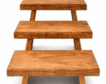 Handmade Wooden 3-Tier Dessert Stand | Rustic Wedding Party Display
