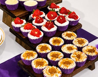 Handmade Wooden 3-Tier Dessert Stand | Rustic Wedding Party Display