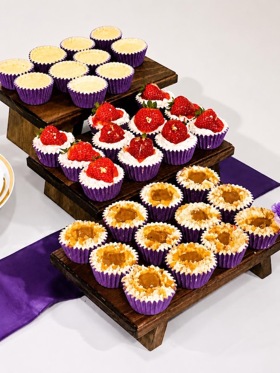 Handmade Wooden 3-Tier Dessert Stand | Rustic Wedding Party Display