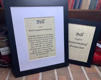 Bill - Name, Origin, with or without King James Version Bible Verse