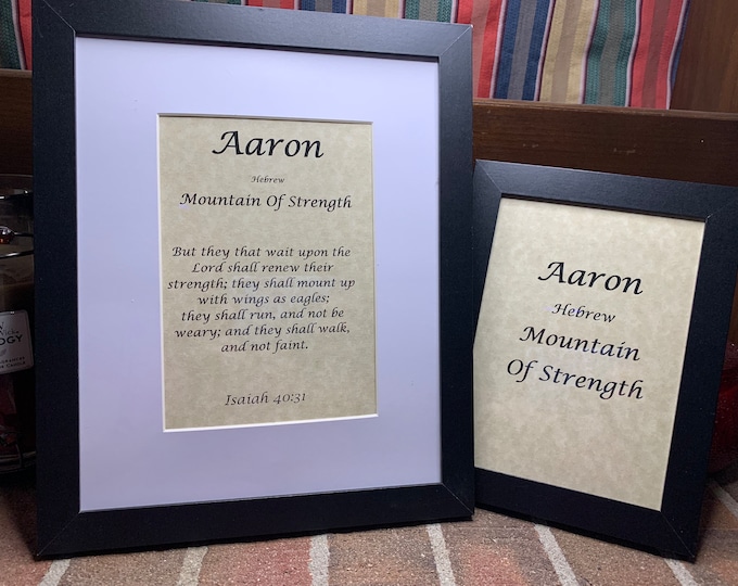 Aaron - Name, Origin, with or without King James Version Bible Verse