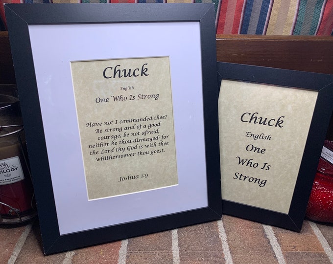 Chuck - Name, Origin, with or without King James Version Bible Verse