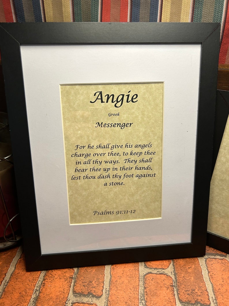 Angie Script Angie - Name, Origin, With or Without King James Version Bible Verse - Etsy