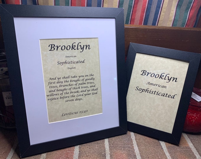 Brooklyn - Name, Origin, with or without King James Version Bible Verse