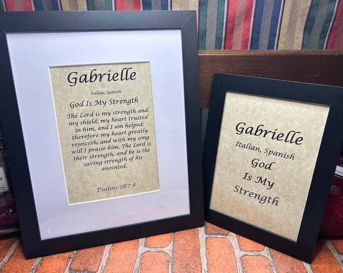 Gabrielle - Name, Origin, with or without King James Version Bible Verse