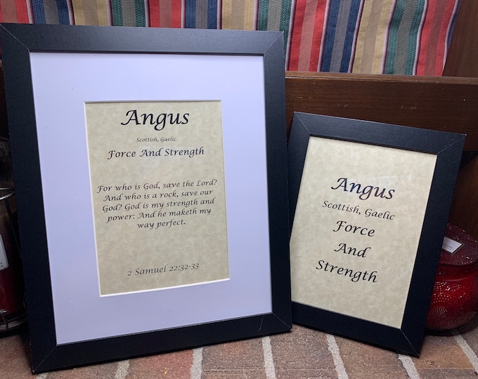 Angus - Name, Origin, with or without King James Version Bible Verse