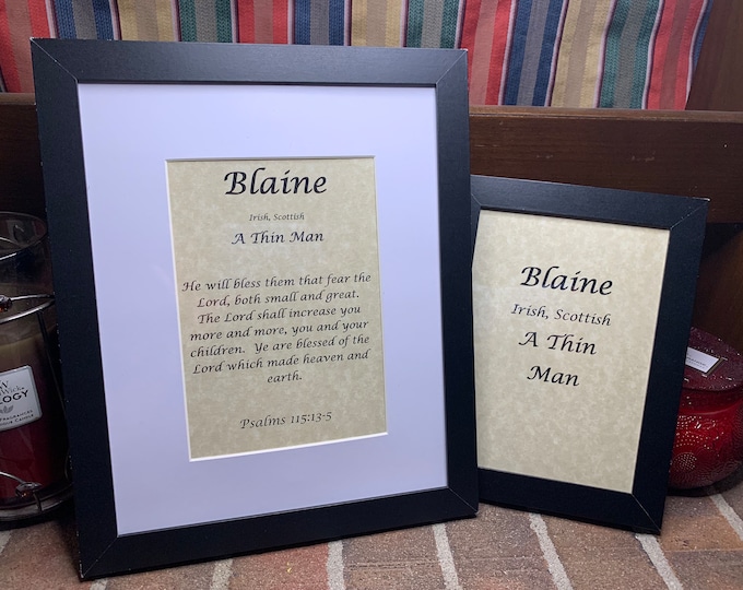 Blaine - Name, Origin, with or without King James Version Bible Verse
