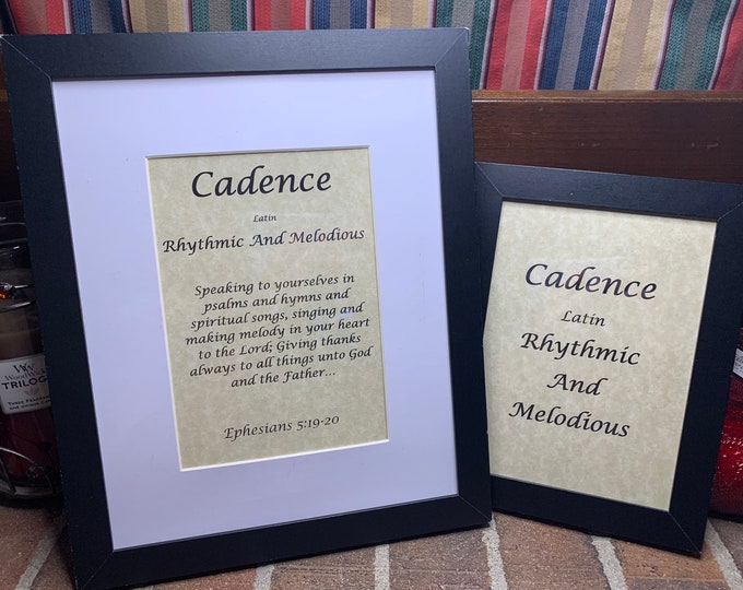 Cadence - Name, Origin, with or without King James Version Bible Verse