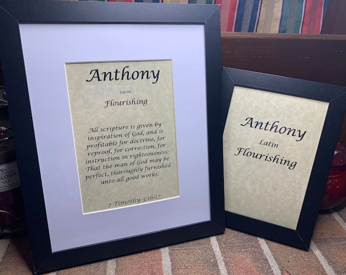 Anthony - Name, Origin, with or without King James Version Bible Verse