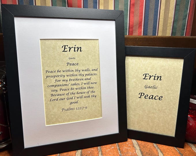 Erin - Name, Origin, with or without King James Version Bible Verse