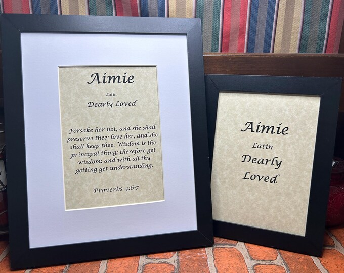 Aimie - Name, Origin, with or without King James Version Bible Verse