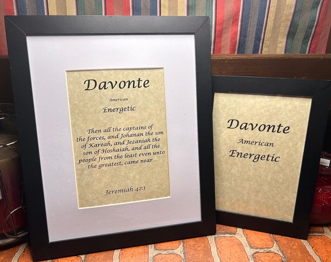 Davonte - Name, Origin, with or without King James Version Bible Verse