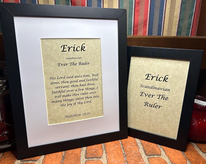 Erick - Name, Origin, with or without King James Version Bible Verse