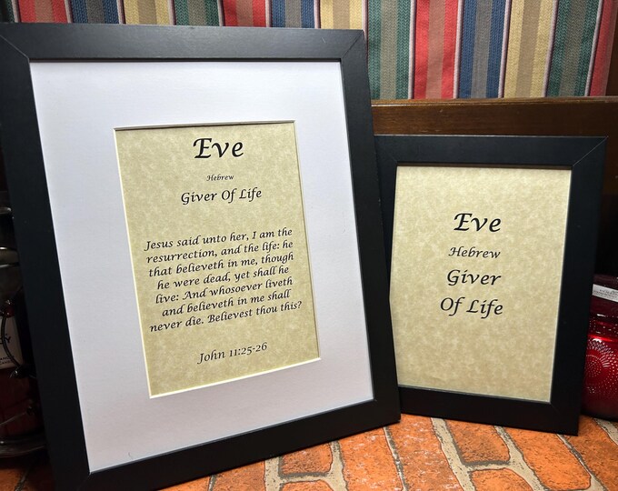 Eve - Name, Origin, with or without King James Version Bible Verse