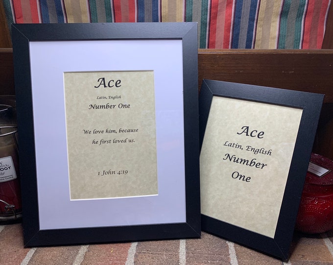 Ace - Name, Origin, with or without King James Version Bible Verse
