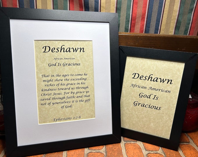 Deshawn - Name, Origin, with or without King James Version Bible Verse