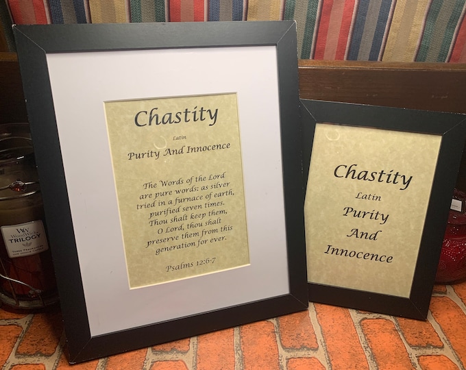 Chastity - Name, Origin, with or without King James Version Bible Verse