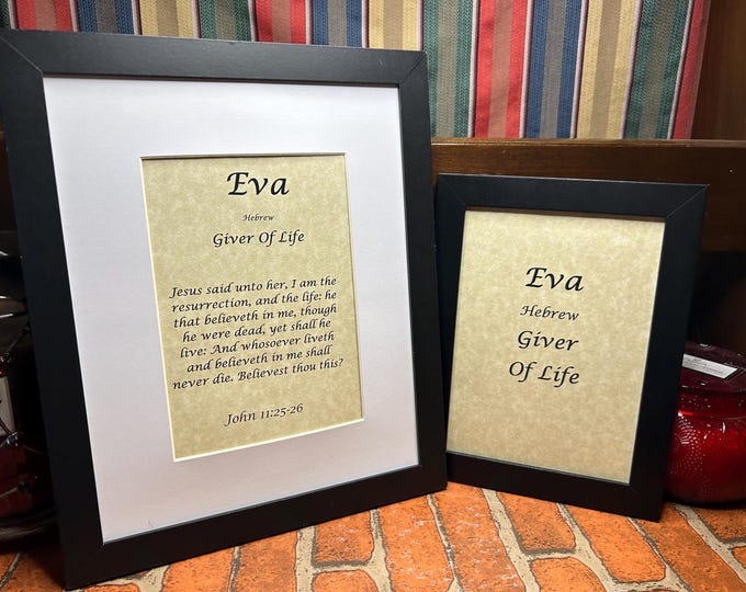 Eva - Name, Origin, with or without King James Version Bible Verse
