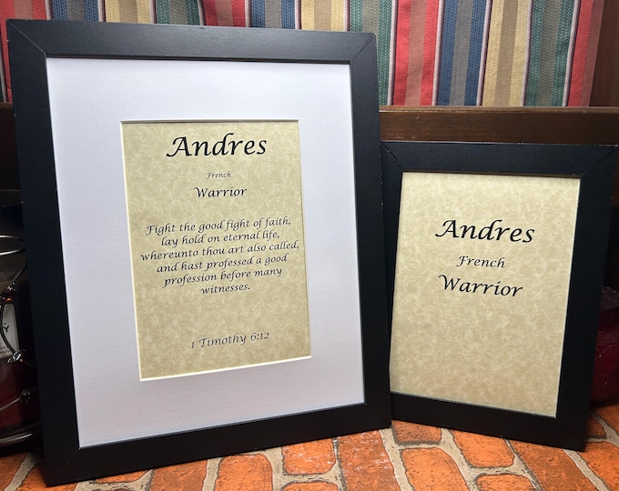 Andres - Name, Origin, with or without King James Version Bible Verse