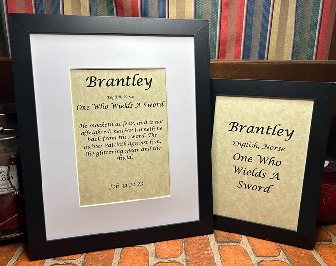 Brantley - Name, Origin, with or without King James Version Bible Verse