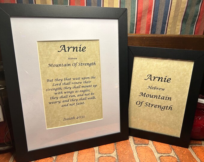 Arnie - Name, Origin, with or without King James Version Bible Verse