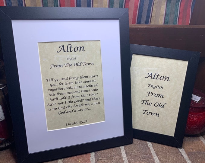 Alton - Name, Origin, with or without King James Version Bible Verse