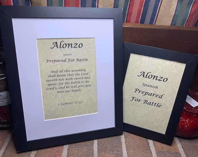 Alonzo - Name, Origin, with or without King James Version Bible Verse