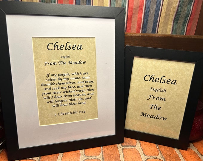 Chelsea - Name, Origin, with or without King James Version Bible Verse