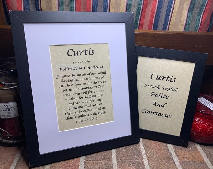Curtis - Name, Origin, with or without King James Version Bible Verse