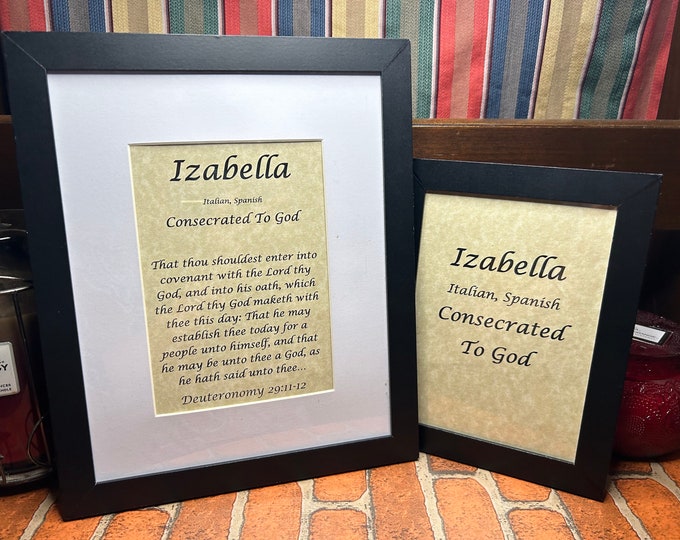 Izabella - Name, Origin, with or without King James Version Bible Verse