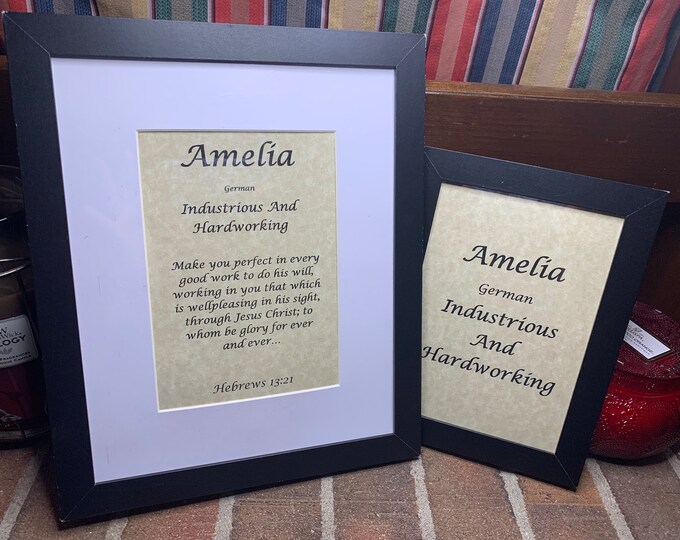 Amelia - Name, Origin, with or without King James Version Bible Verse