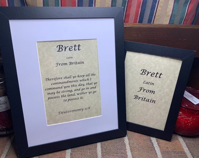 Brett - Name, Origin, with or without King James Version Bible Verse