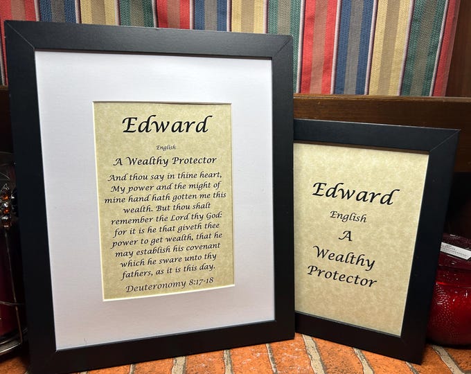 Edward - Name, Origin, with or without King James Version Bible Verse