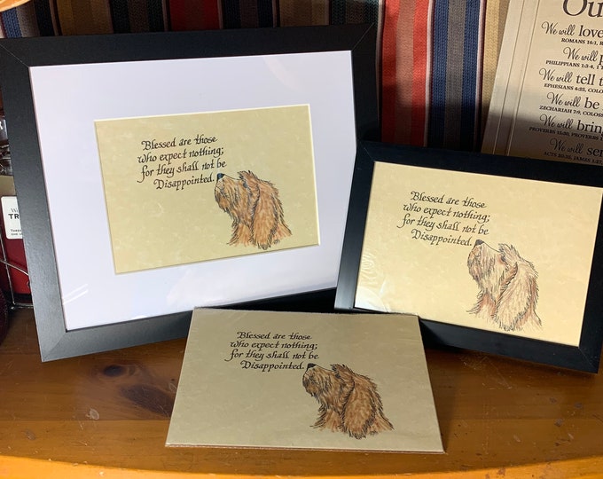 Blessed are those who expect nothing; for they shall not be disappointed  -  Verse, Handwritten calligraphy print