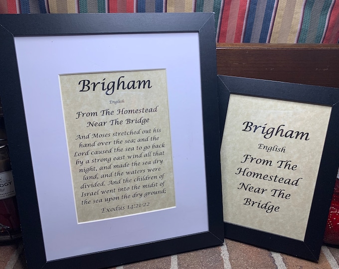 Brigham - Name, Origin, with or without King James Version Bible Verse