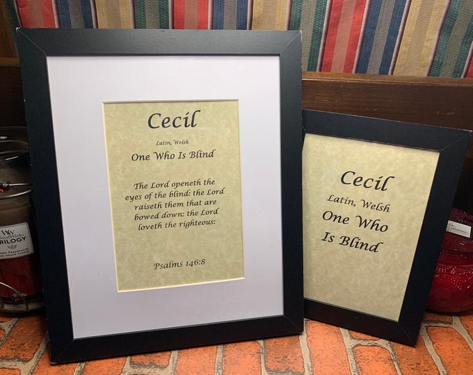 Cecil - Name, Origin, with or without King James Version Bible Verse