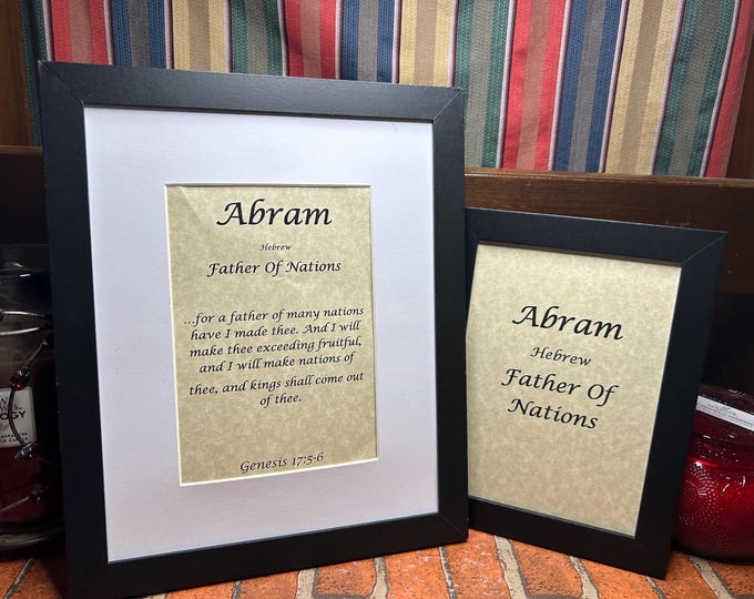 Abram - Name, Origin, with or without King James Version Bible Verse