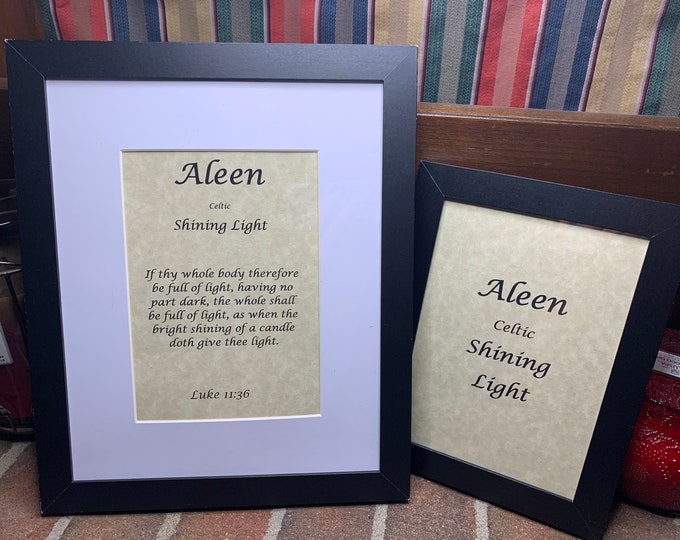 Aleen - Name, Origin, with or without King James Version Bible Verse